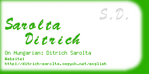 sarolta ditrich business card